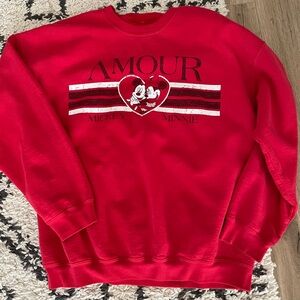 Vintage Disney amour Mickey Minnie crewneck sweatshirt unisex XL good condition